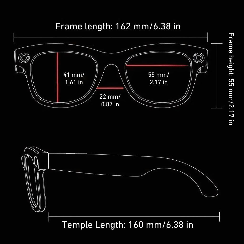 VisionX Smartglasses – Smarte Brille mit Kamera sowie Audio im stilvollen Design