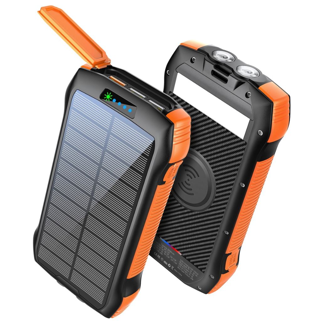 Solarenergie Powerbank – Tragbares Ladegerät inklusive hoher Kapazität