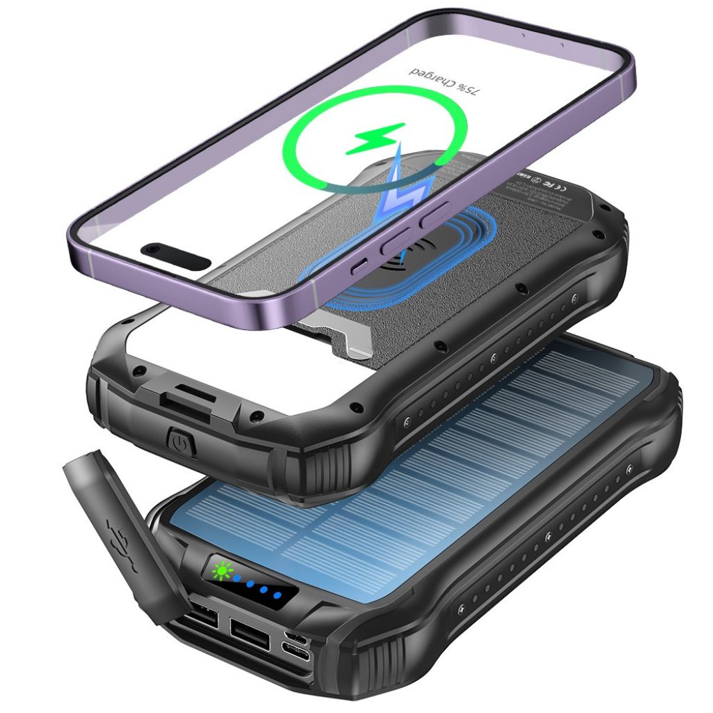 Solarenergie Powerbank – Tragbares Ladegerät inklusive hoher Kapazität
