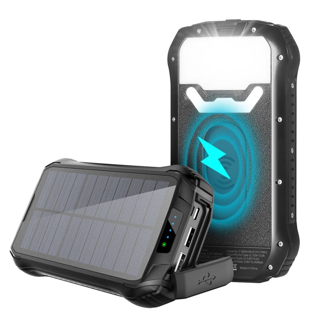 Solarenergie Powerbank – Tragbares Ladegerät inklusive hoher Kapazität