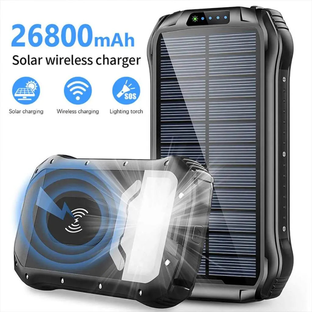 Solarenergie Powerbank – Tragbares Ladegerät inklusive hoher Kapazität