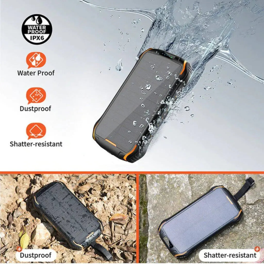 Solarenergie Powerbank – Tragbares Ladegerät inklusive hoher Kapazität