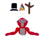 Festliche Gorilla-Plüschfigur – Weicher Spielkamerad inklusive Hüten