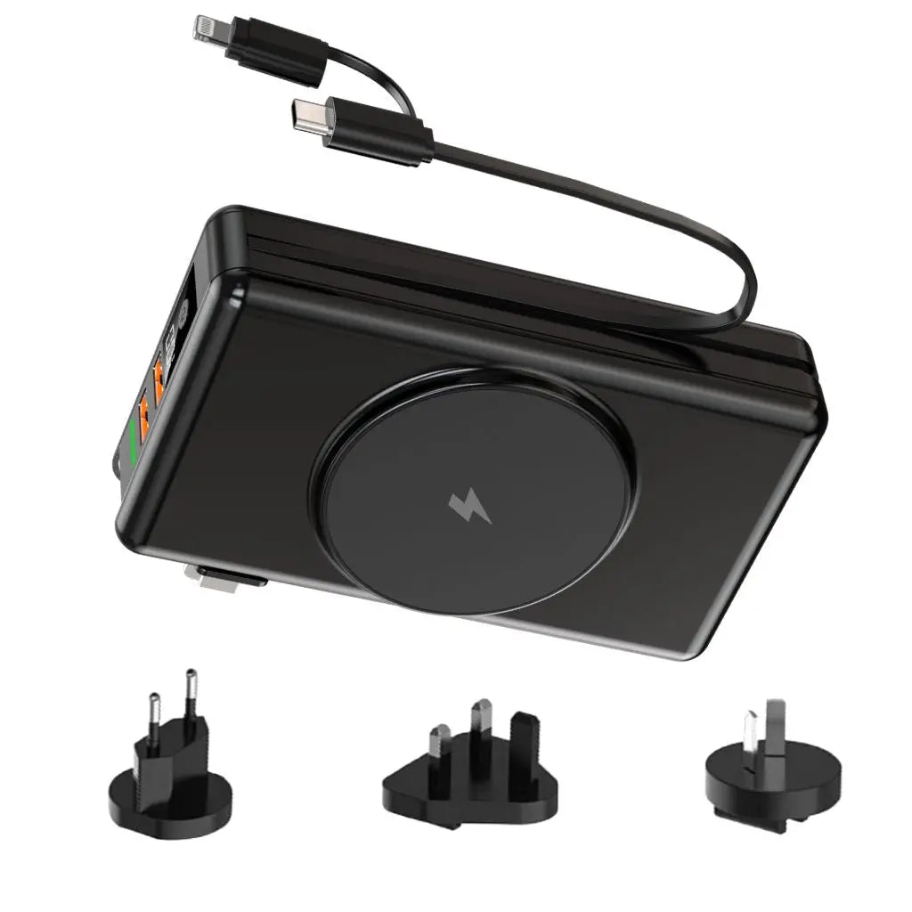 EnergieMate 5-in-1 Powerbank – Schlanker Reisebegleiter inklusive 15.000mAh