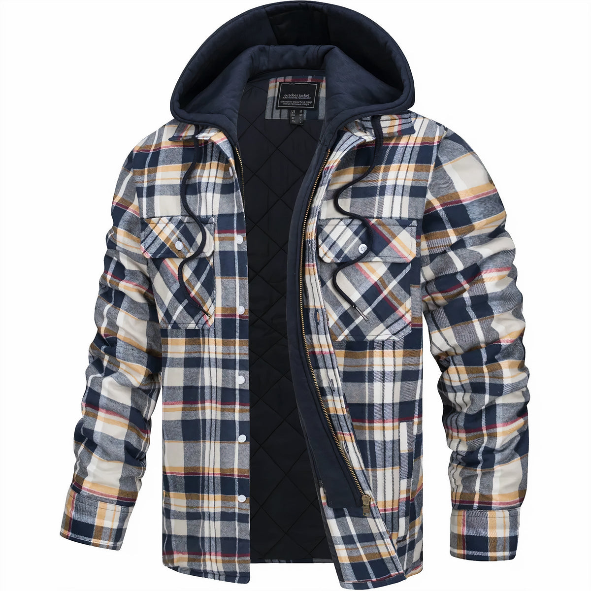 Gefütterte Herren-Hemdjacke mit Kapuze - Warm und flexibel