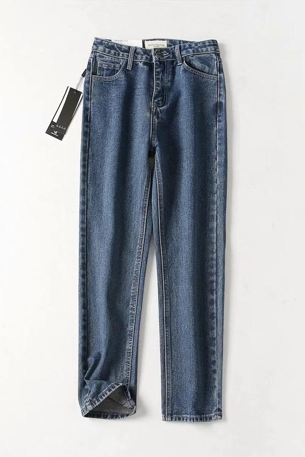 High-Waist Straight-Leg-Jeans