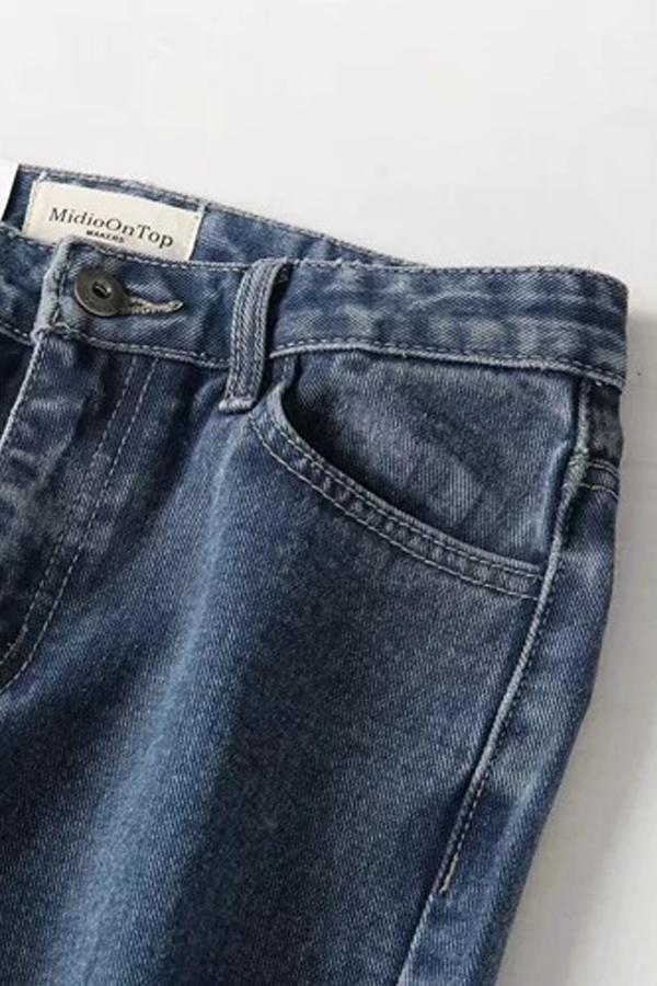 High-Waist Straight-Leg-Jeans