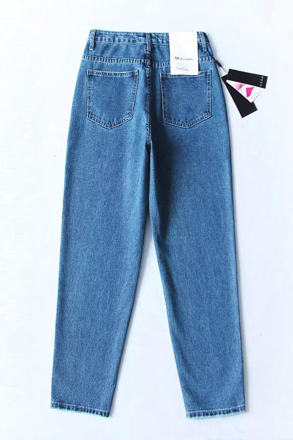 High-Waist Straight-Leg-Jeans