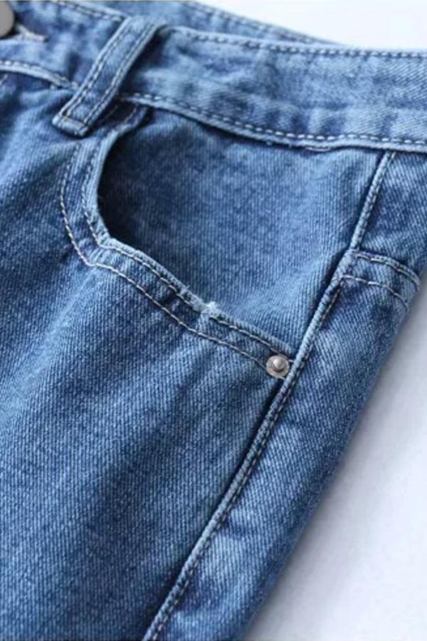 High-Waist Straight-Leg-Jeans
