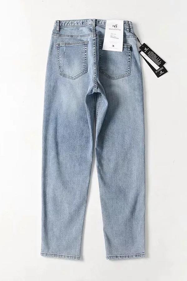 High-Waist Straight-Leg-Jeans