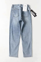 High-Waist Straight-Leg-Jeans