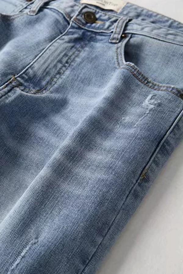 High-Waist Straight-Leg-Jeans