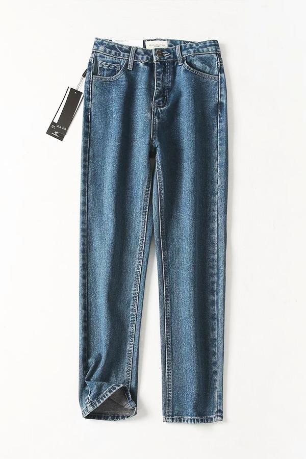 Straight-Leg-Jeans für Damen – Blau