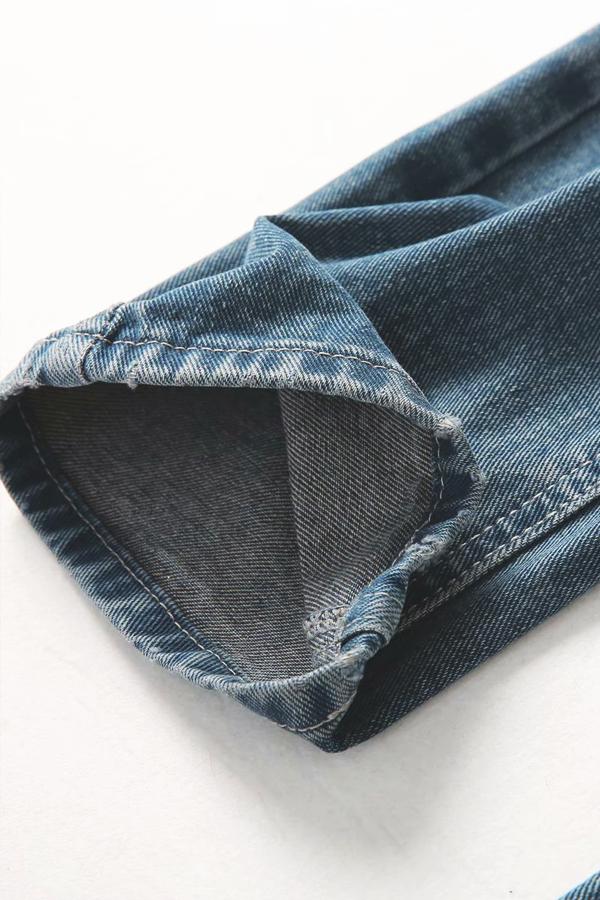 Straight-Leg-Jeans für Damen – Blau