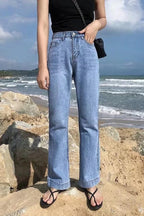 High-Waist Schlaghose – Hellblau