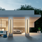 Elegante vertikale LED-Wandlampe: Wetterfeste Außen-Eleganz