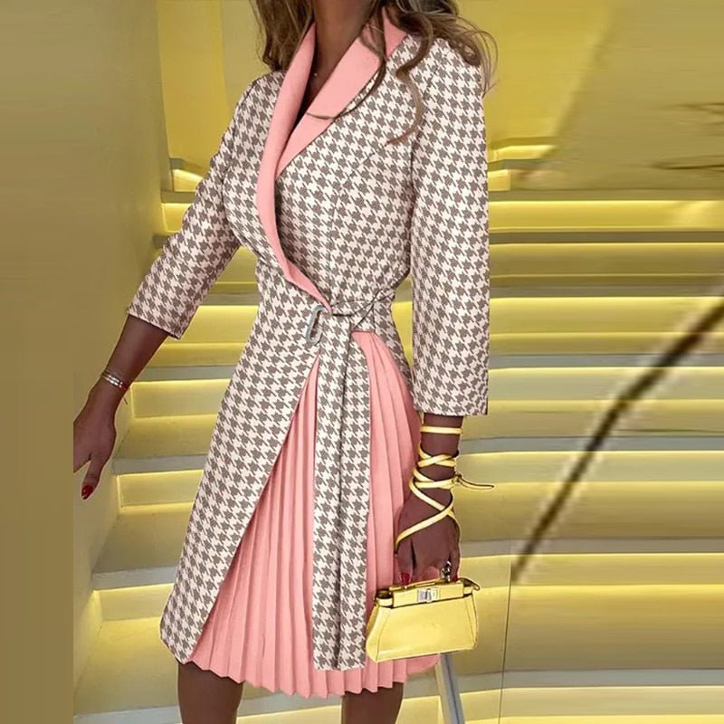 Sophie Blazer Kleid für Damen – Elegantes Kleid inklusive Hahnentrittmuster