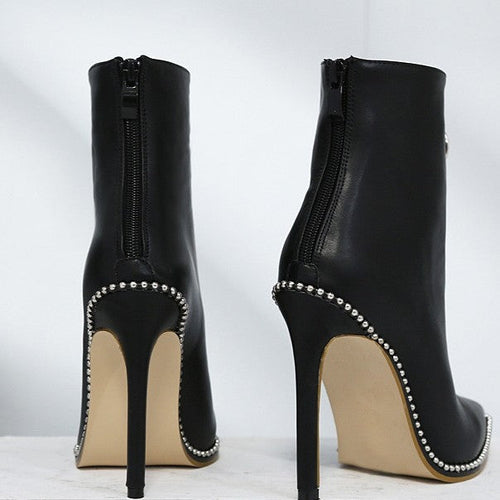 Damen Stiefeletten mit Stilettoabsatz und Zierdetails