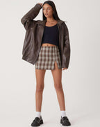 Moderne Lederjacke im Oversize-Schnitt