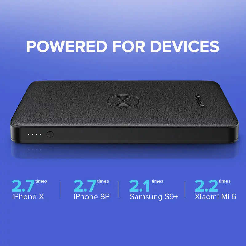 Drahtloses Schnelllade-Powerbank: 10.000mAh Dual-Ausgang